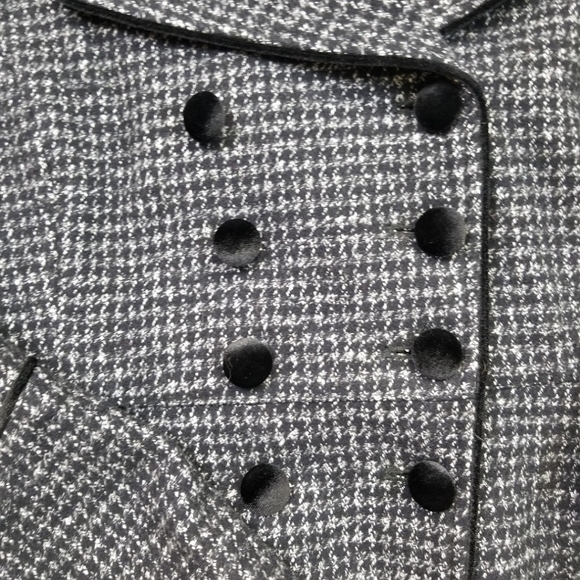 Guess Double Breasted Skirted Wool Blend Coat - Picture 4 of 7